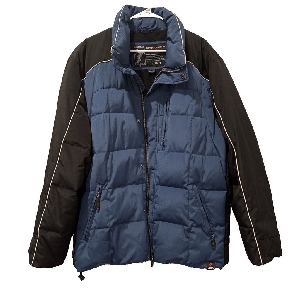 ZeroXposure Mens Ski Snowboard Jacket Insulated Winter Coat Blue Black Gorpcore